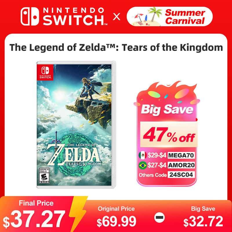 The Legend of Zelda Tears of the Kingdom Nintendo Switch penawaran permainan fisik kartu Game asli untuk Switch OLED Lite tersedia