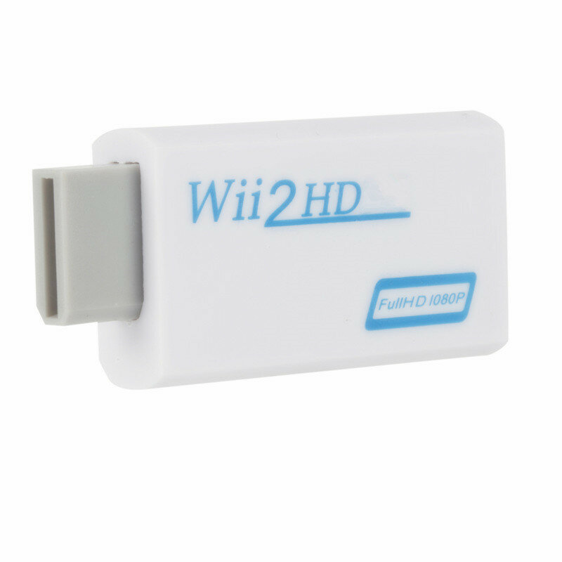 Full HD 1080P Wii para adaptador compatível com HD, conversor, áudio de 3,5mm, PC, HDTV, monitor