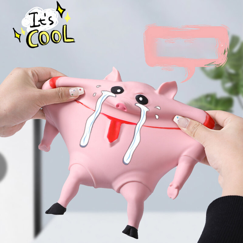 Cerdo divertido de juguete de descompresión para niños pequeños, Piggy de TPR de rebote lento, juguetes para aliviar el estrés, regalos interesantes