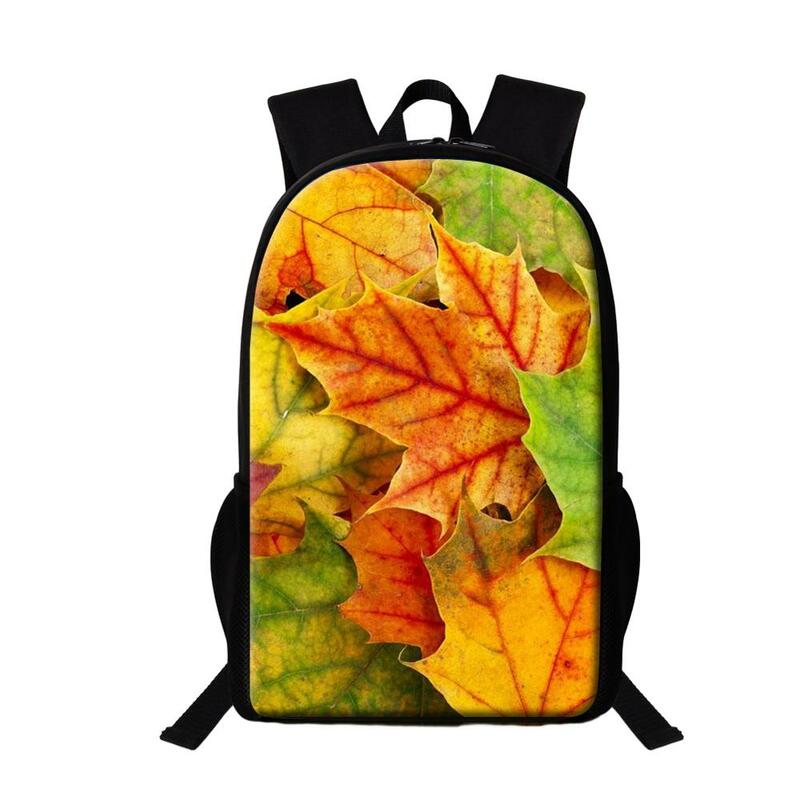 Hot Sales Leaves Pattern Women Travel Shoulders Bags Gifts Backpack School Student Bookbag Kids Rucksack Large Capacity Backpack