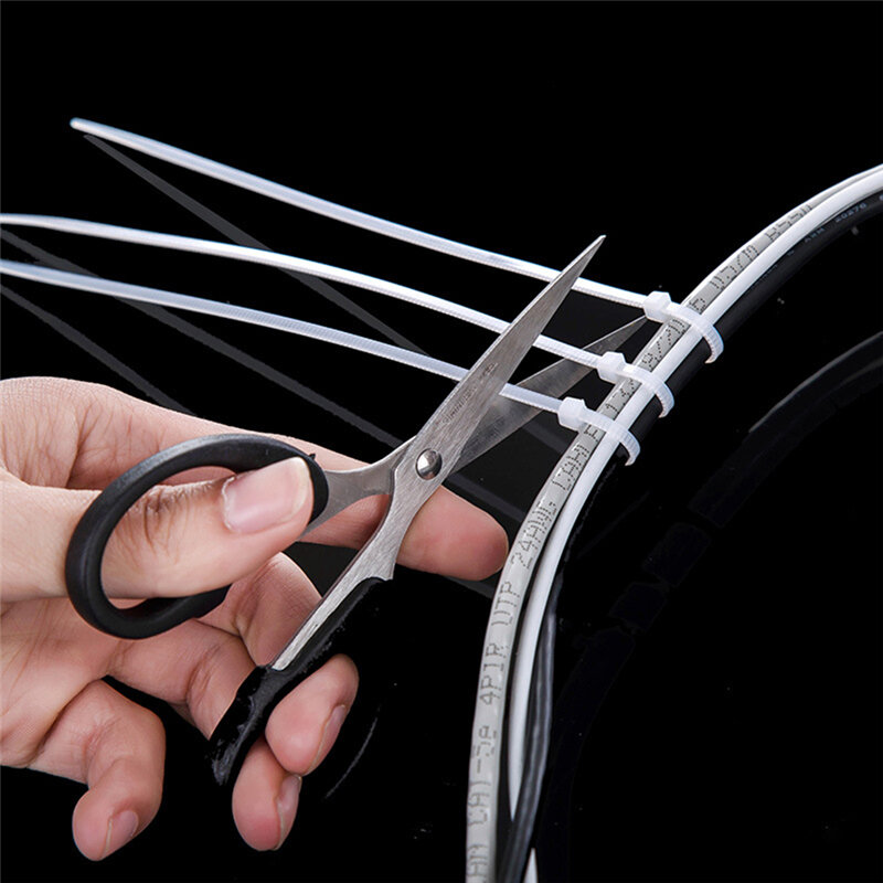100 шт., нейлоновые кабельные самоблокирующиеся пластиковые застежки-молнии 10 см 2,5*100 MRO, промышленные застежки и аппаратный кабель