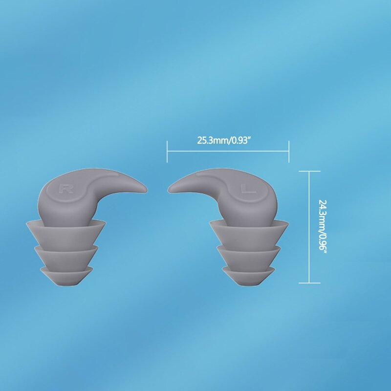Силиконовые беруши L43D с шумоподавлением, защитные затычки для ушей с защитой от шума, для плавания, Снорклинга, серфинга