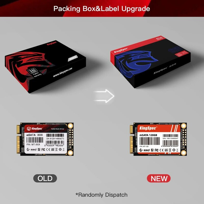 KingSpec MSATA SSD 128Gb 256Gb 512GB MSATA SSD 1TB 2TB HDD untuk Desktop 3X5Cm Hard Drive Solid State Internal untuk Laptop Hp