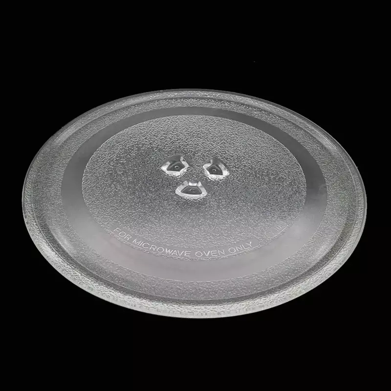 ถาดจานรองเตาไมโครเวฟแก้วจานหมุนทำจากแก้วสำหรับไมโครเวฟขนาดเส้นผ่านศูนย์กลาง24.5ซม.