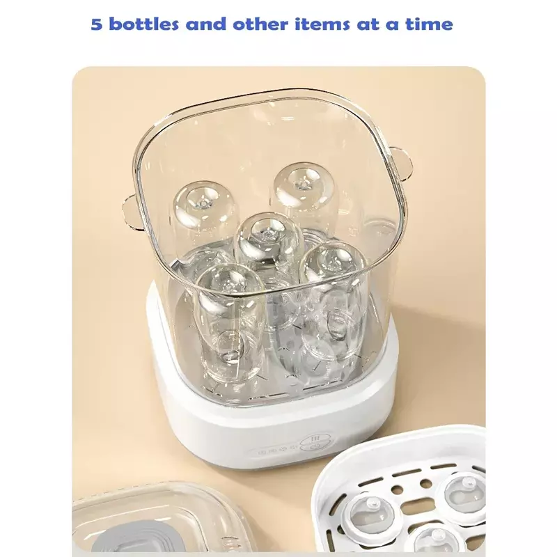 Bottle Sterilizer and Dryer Compact Electric Steam Bottle Sterilizer Sanitizer for Baby Bottles Esterilizador de Biberones