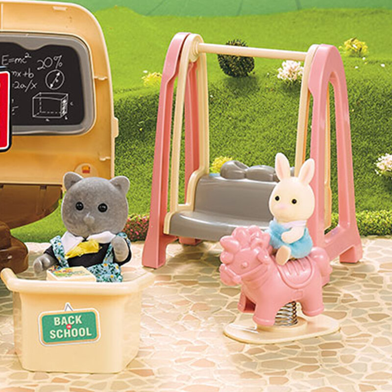 Rodzina leśna 1:12 domek dla lalek salon Park rozrywki lalka zwierzę akcesoria Mini Model meble udawaj zagraj na prezenty dla dziewczyn