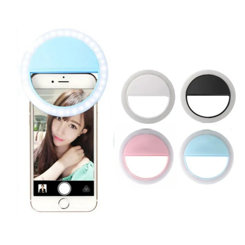 LED Selfie Ring เลนส์ไฟอัตโนมัติแฟลชโทรศัพท์มือถือหลอดไฟสำหรับโทรศัพท์มือถือสมาร์ทโฟนรอบ Selfie ไฟฉาย