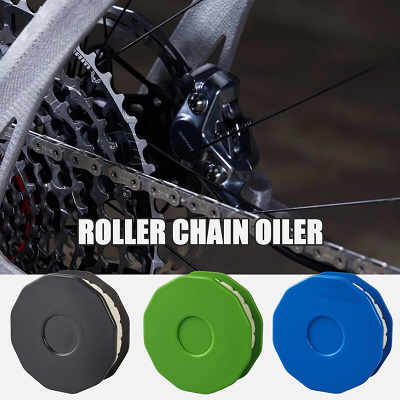 Durevole catena della bicicletta lubrificatore dell'olio di lana catena della bici oliatore rullo detergente per ciclismo lubrificante accessori per bici strumenti di riparazione della catena