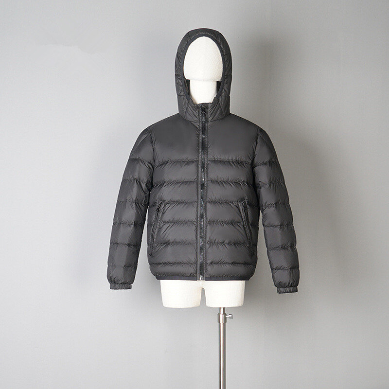 Men's Down Jacket 2022 New Men Hooded Ultra Light 90% White Duck Coat Casual Classic Wind-Resistant Breathable Parkas