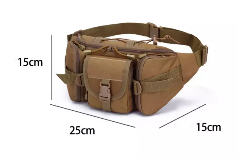 Bolsa táctica para montar senderismo y caza, bolsa de utilidad de cintura para exteriores, bolsa impermeable de gran capacidad para hombres, bolsas de pesca para escalar