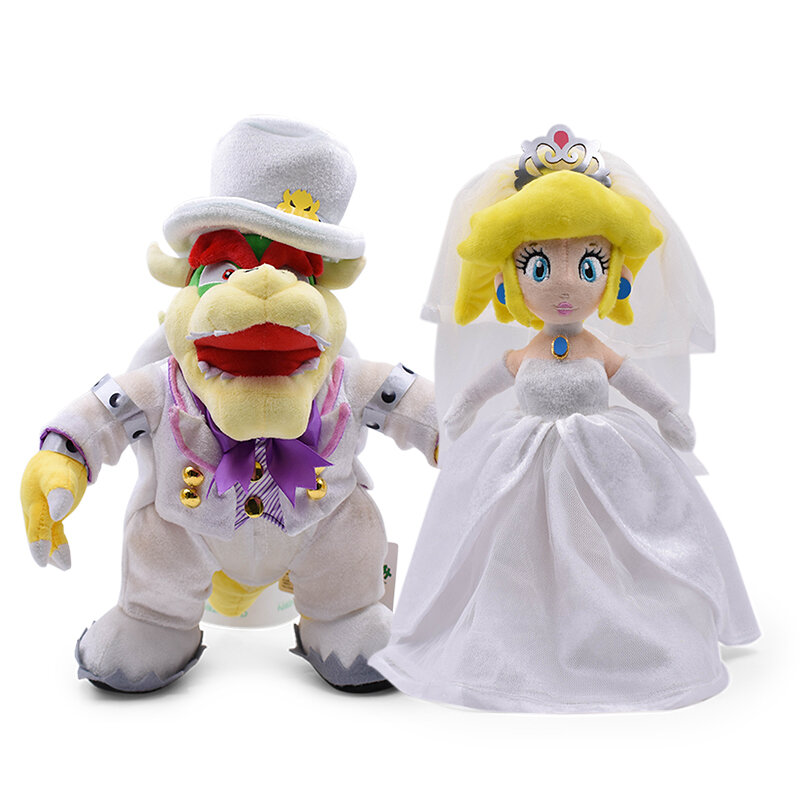 Mario Bowser mainan pernikahan Putri Daisy Peach Plush Koleksi Kawaii permainan kartun boneka untuk hadiah ulang tahun anak-anak