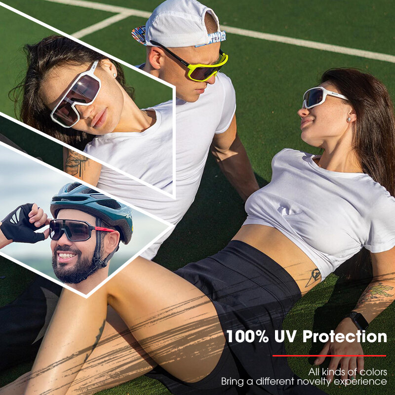 Gafas de sol fotocromáticas para ciclismo de montaña, lentes deportivas para hombre y mujer, 2 paquetes