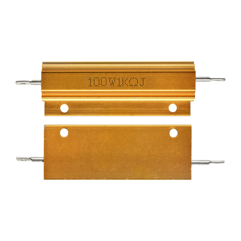 Caixa de alumínio do escudo do metal do poder, resistor Wirewound, 0.01-100K, 0.1R, 0.5R, 1R, 2R, 4R, 6R, 8R, 10R, 20R, 1KR, 1PC, 50W, 100W