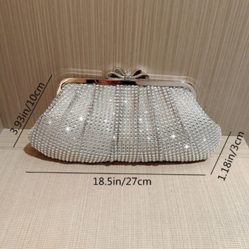 Роскошная женская сумка для банкета с блестящей инкрустацией бриллиантами, вечерняя сумка, модное и универсальное платье, сумка-клатч через плечо