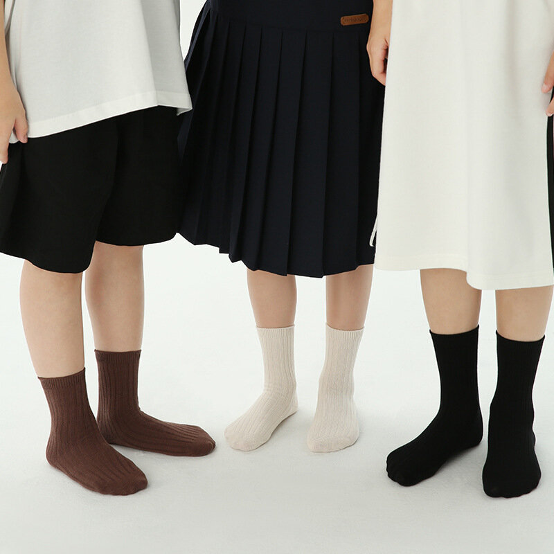 5 paare/los Kinder Socken Junge Mädchen Baumwolle Mode atmungsaktive Socken vier Jahreszeiten hohe Qualität 1-12 Jahre Kinder Geburtstags geschenk