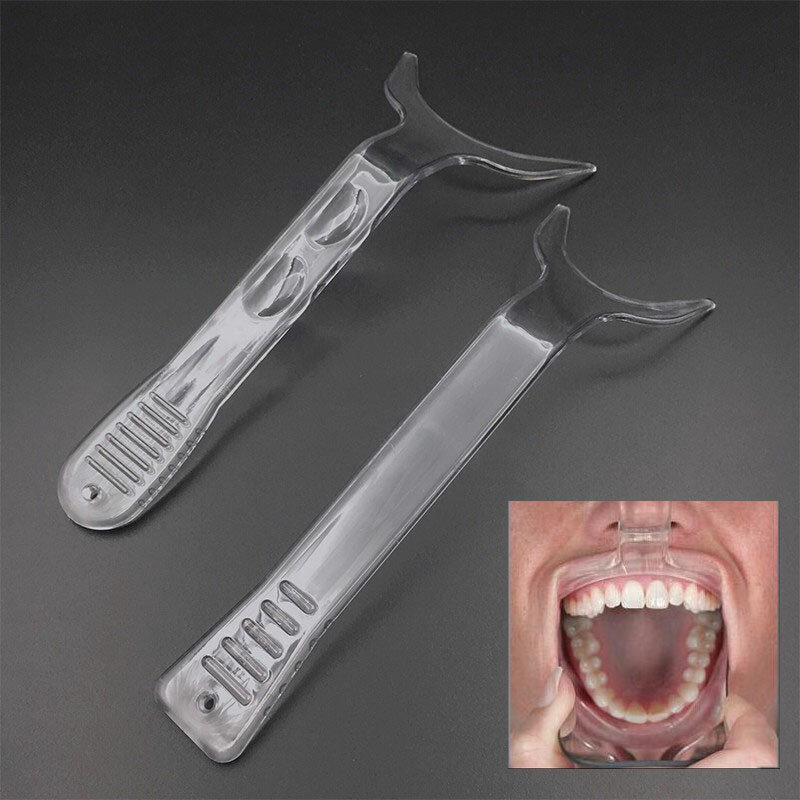 Retraktor tekanan bibir gigi, bentuk T Intraoral pipi ortodontik pembuka mulut gigi untuk fotografi autoklaf dokter gigi