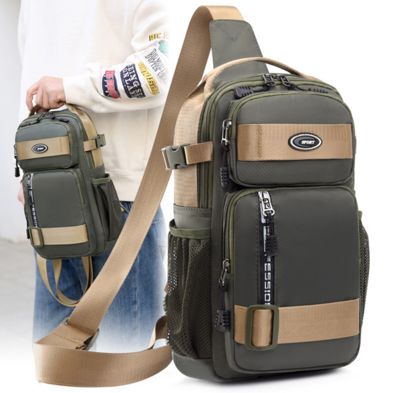 Многофункциональная сумка через плечо, практичная нейлоновая вместительная Спортивная нагрудная сумка, дорожная сумка