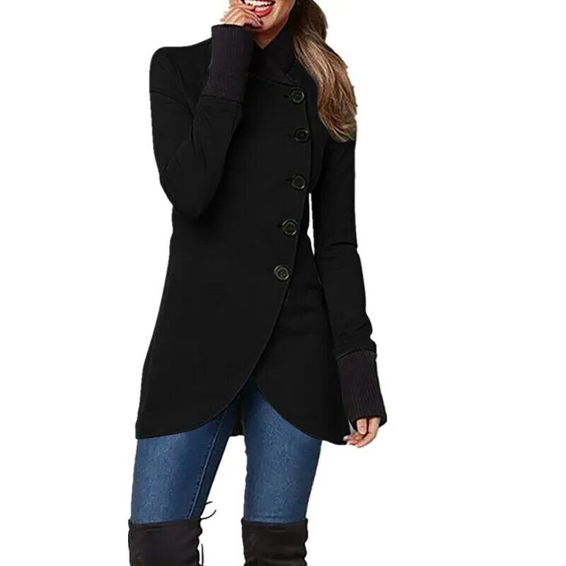 Cappotto a maniche lunghe Casual Harajuku donna 2022 elegante inverno Slim Fit Blazer capispalla bottone giacca moda Retro Street autunno