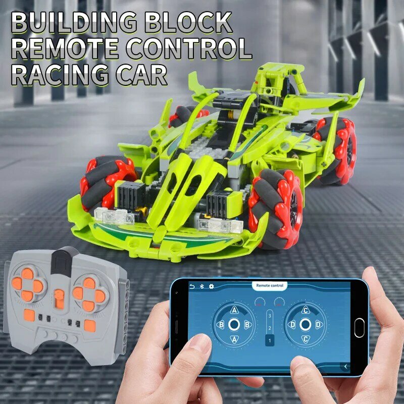 K96101 técnico moter power app controle remoto 4wd super carro de corrida conjuntos tijolos blocos construção programa moc brinquedos construção