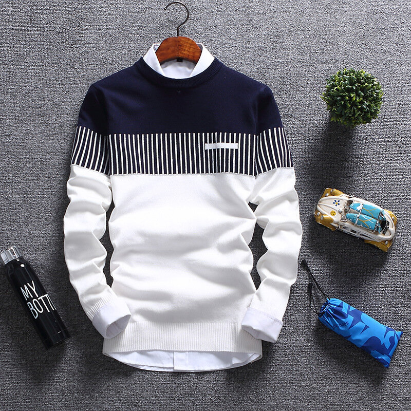 MRMT 남성용 스트라이프 패션 스웨터, 얇은 니트 스웨터, 한국 트렌드, 2024 브랜드, 신제품