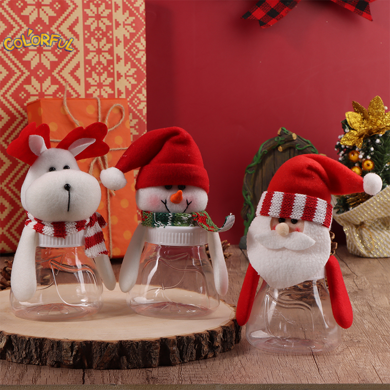 Kerst Snoeppot Opbergfles Santa Claus Cadeauzakje Kerstversiering Voor Thuis Kerstmis Sweet Box Kids Cadeaus