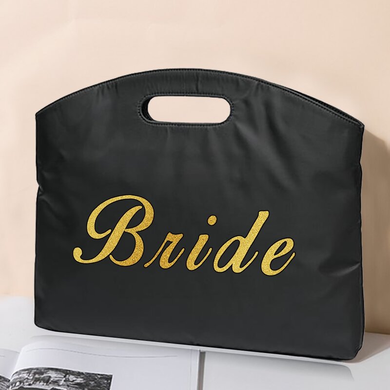Briefcase Business File Bag Handbag Bride Series Pattern Conference Tablet Bag Laptop Protection Case Document Meeting Tote Bag
