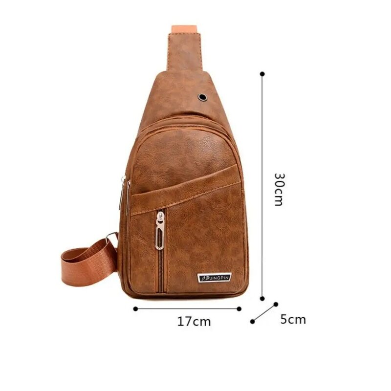 Marsupio multifunzionale borsa portaoggetti Multi-scomparto PU piccola borsa di stoffa borsa sportiva borsa pettorale