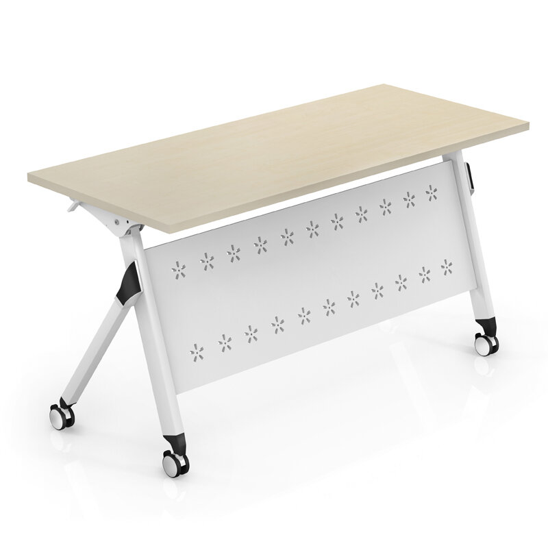 Стол для тренировочной комнаты, стол для встреч, современный популярный складной стол с колесами для школьных встреч