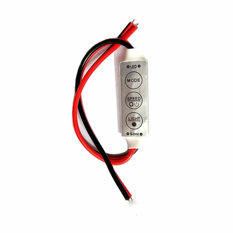 Regulador de intensidad de luz LED de un solo Color, minicontrolador de intensidad de brillo de 5V, 12a, 5050/3528 tiras Led, nuevo