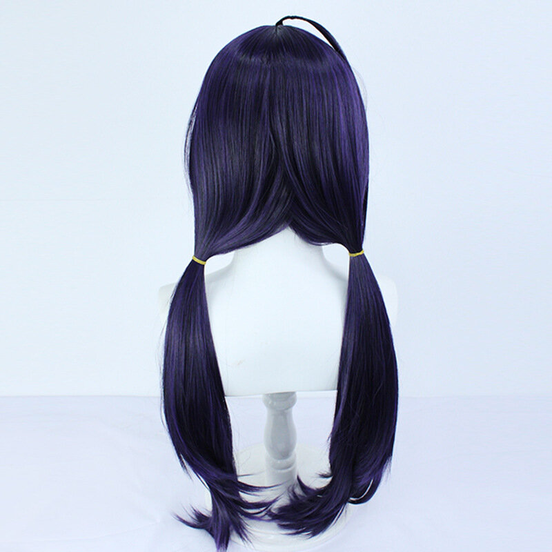 Pelucas largas púrpuras para adultos, Cosplay de rol de Anime, accesorios para el cabello simulados, sombreros de peinado, accesorios de Halloween