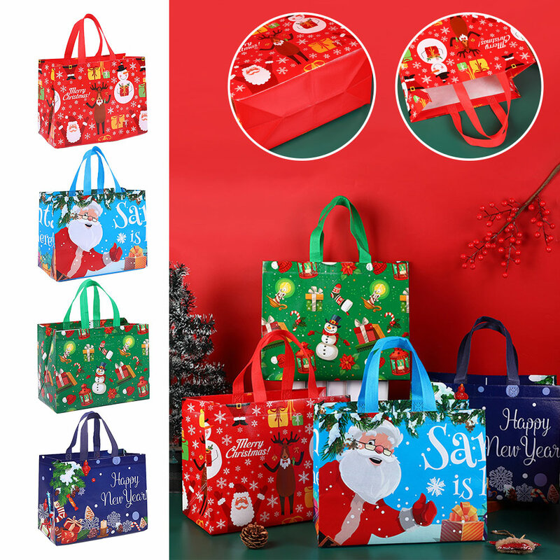 Рождественская Подарочная сумка с Санта-Клаусом, снеговиком, рюкзак 2023, Рождественская вечеринка, домашний декор, Рождество, Новый год 2024