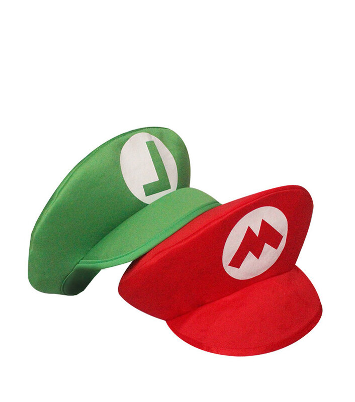 Gioco per adulti Super Luigi bars cappelli Cosplay divertente berretto rosso verde per bambini