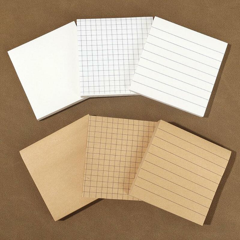 80 lembar kesederhanaan Kraft kertas Memo Pad Tearable Notes siswa lengket merekat sendiri perlengkapan alat tulis kantor sekolah A6Z0