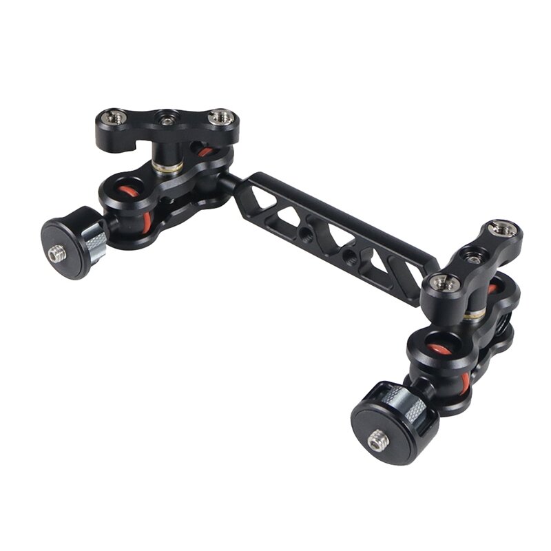 1 PCS Camera Articulating Arm 5Inch Aluminum Dual Ballhead Extension Bar With 1/4Inch Screws For DSLR Camera Support