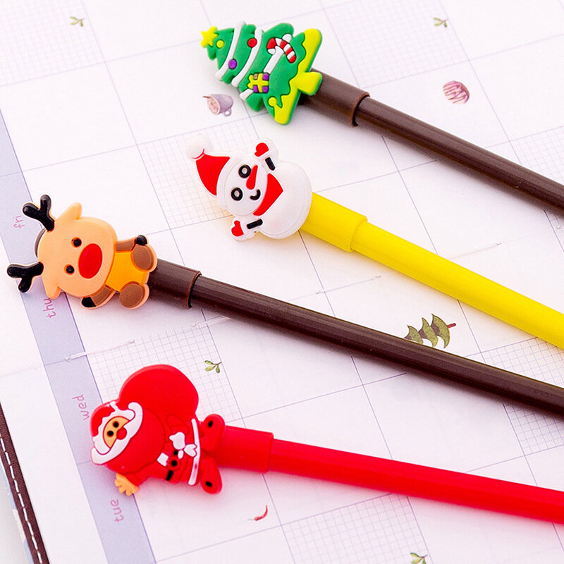 Cartoon seria bożonarodzeniowa pióro neutralne kreatywność uczeń podpis biurowy śliczny długopis żelowy papiernicze kawaii szkolne