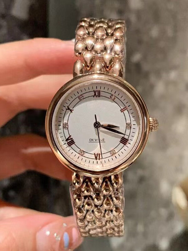 Designer steel diamond case integrated bracelet sapphire glass mirror quartz watch 2024 women's new watch fashion luxury watch