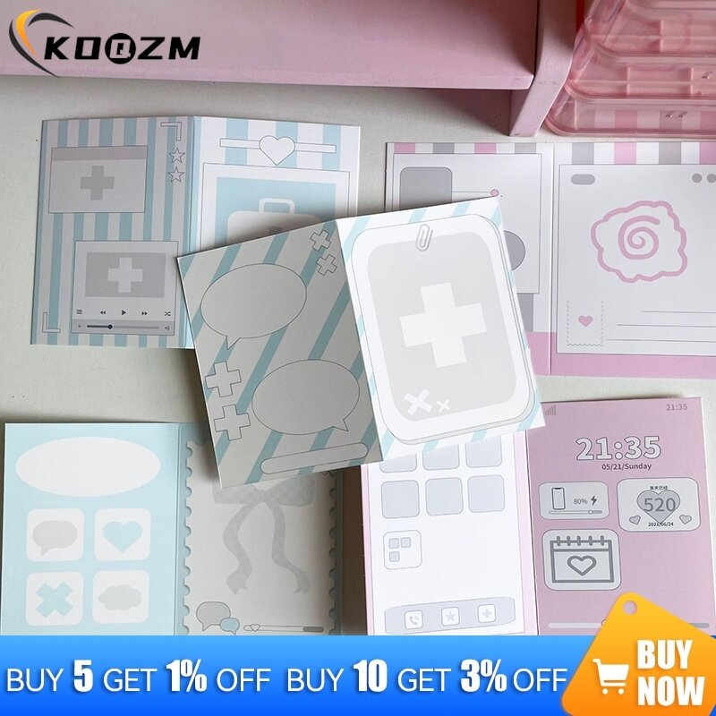 Ins Fold Paper Card, Hard Photocards Sleeves, Embalagem protetora, DIY Gift Material, Opp Bag, 10pcs