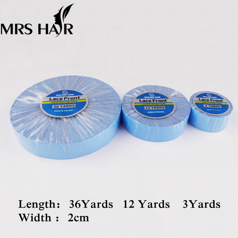 Front Lace Wig Glue, Materiais adesivos, Cola de fita para cola impermeável Lace, Extensões de cabelo, 3Yard, 12Yard, 36Yard