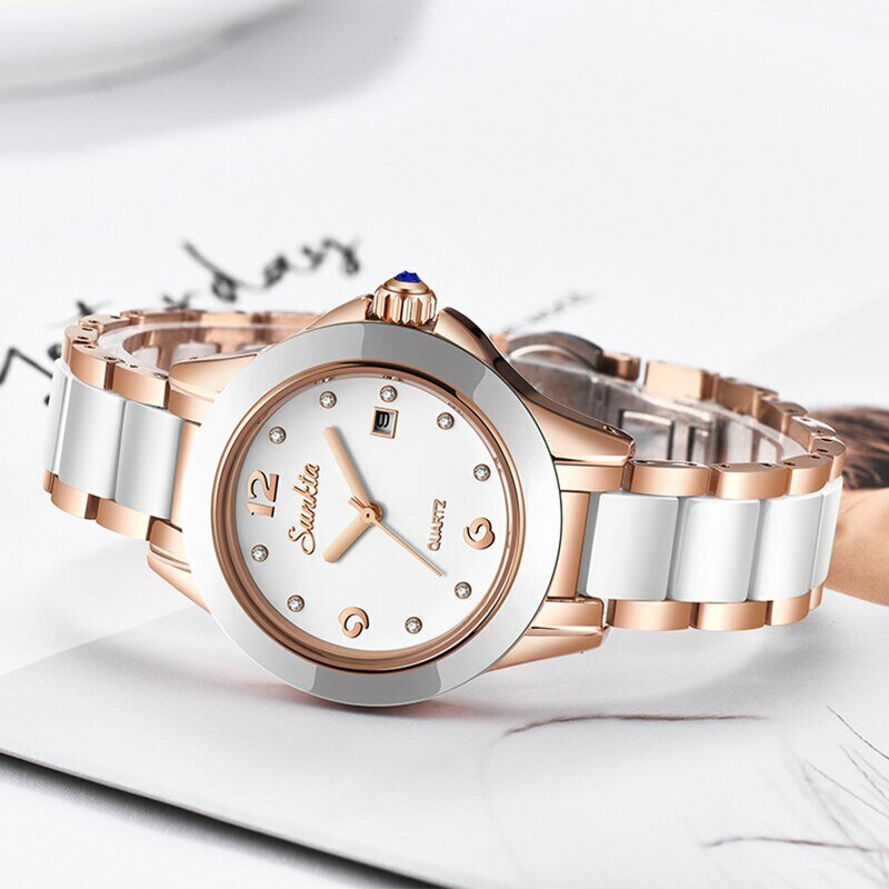 Mode Femmes Montre Rose Or Dames Bracelet Montres Fille Reloj Mujer 2023 Nouvelle Montre Créative Étanche Date Horloge Femme