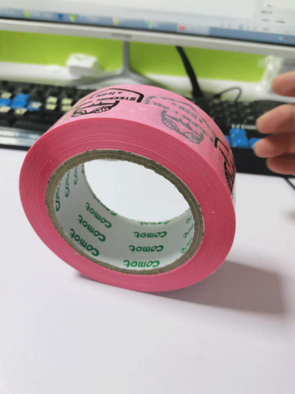 Personalize Pink Tape Logo Print Package Adhesive
