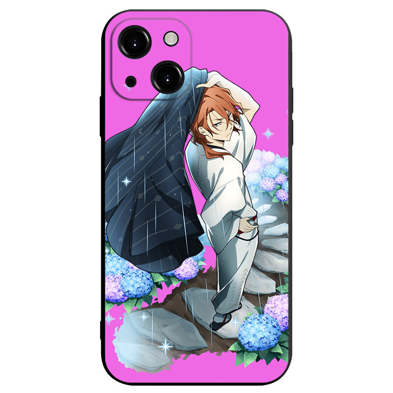 Bungo Zwerfhonden Dode Apple Dazai Osamu Chuya Anime Telefoon Hoesje Voor Iphone 14 13 12 11 Pro Max Mini Xs X Xr Se3 2 7 8 Plus Zacht