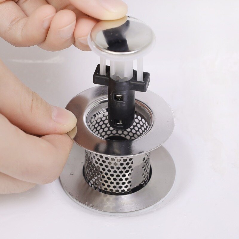 Filtro di scarico a pavimento tappo per lavabo tappo per nucleo di rimbalzo Pop-Up filtro per lavello in acciaio inossidabile accessorio per bagno da cucina