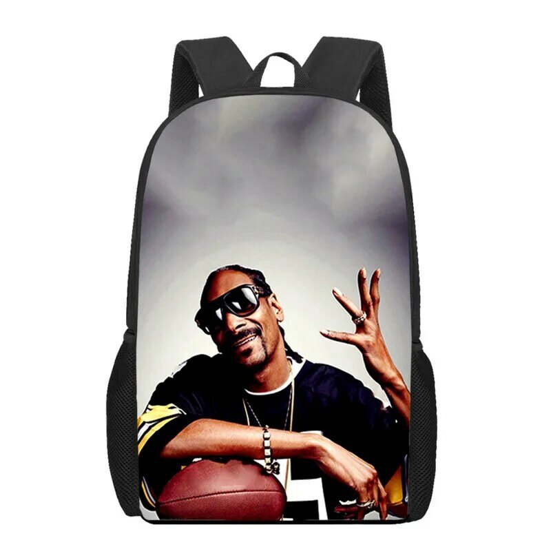 Rap Dogg Printed School Bag for Teenager Boys Girls Kids Backpack Book Bags Teenager Laptop Backpack Casual Travel Rucksack Gift
