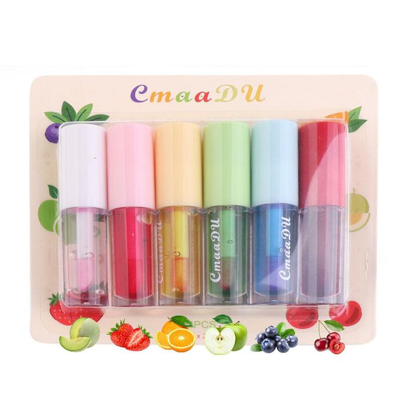 New Color Changing Lip Oil Glaze For Women Lip Care Moisturizing Long Lasting With Natural Lip Gloss Makeup 6 Color D7J2