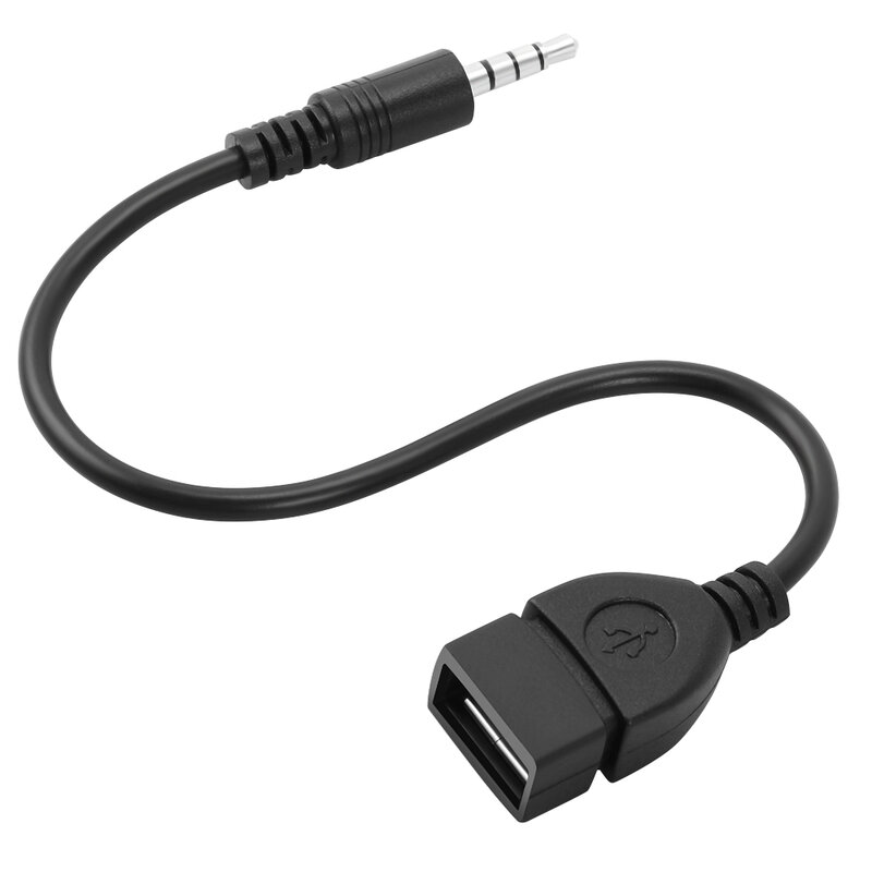 Car 3.5mm Male to USB female Cable For KIA RIO Ford Focus Hyundai IX35 Solaris Mitsubishi ASX Outlander