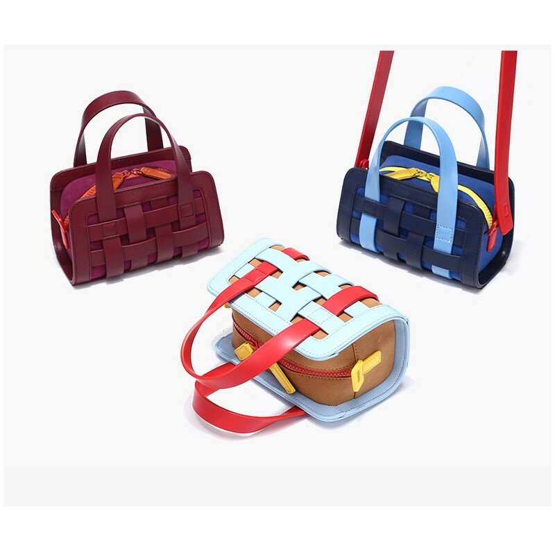 Mini borsa a tracolla quadrata, borsa a tracolla con manici, ecopelle pieghevole di piccole dimensioni, Mini borse Patch per donna