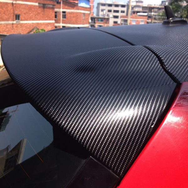 Paket Serat Karbon 5D Hitam Mengkilat Vinyl 5D Bungkus Serat Karbon 5D Film Serat Karbon Gelembung Udara Gratis untuk Sepeda Motor Kendaraan