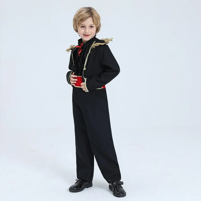 Костюм для мальчиков для косплея на испанском карнавальном стандарте, костюм для косплея на Хэллоуин, Детский костюм для классического танца