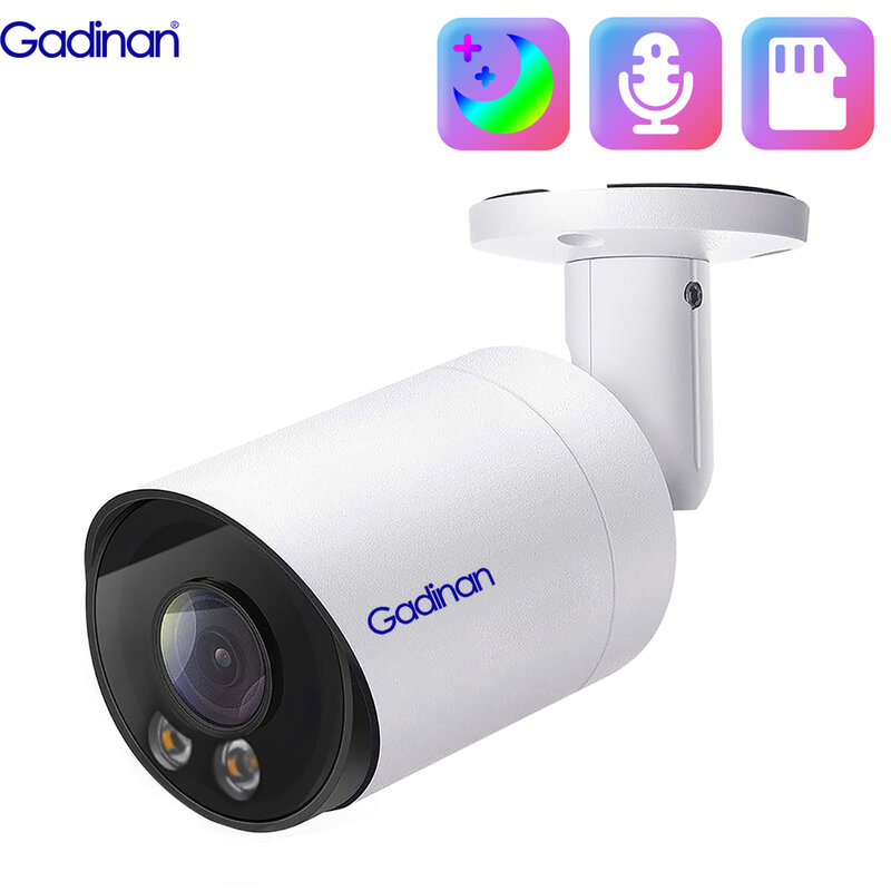 Gadinan na zewnątrz kolorowa noktowizor IP kamera SONY IMX335 POE kamera wideo z monitoringiem 6MP SD karta H.265 + kulka CCTV