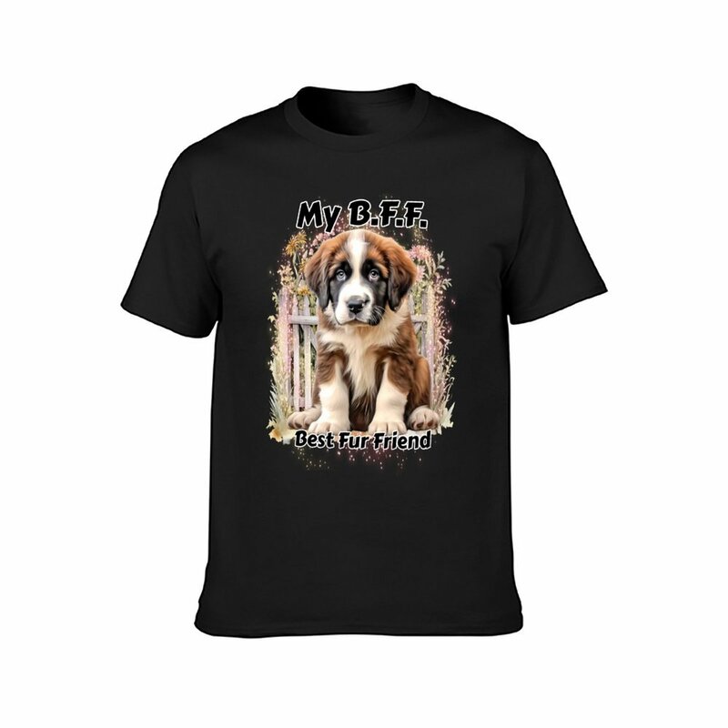 Pies - B.FKoszulka Saint Bernard ubrania kawaii topy koszulki koszulki graficzne męskie wysokie koszulki